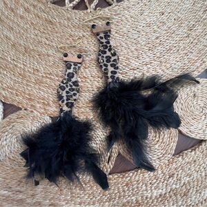 Silhouette Ornaments (set of two) Cheetah